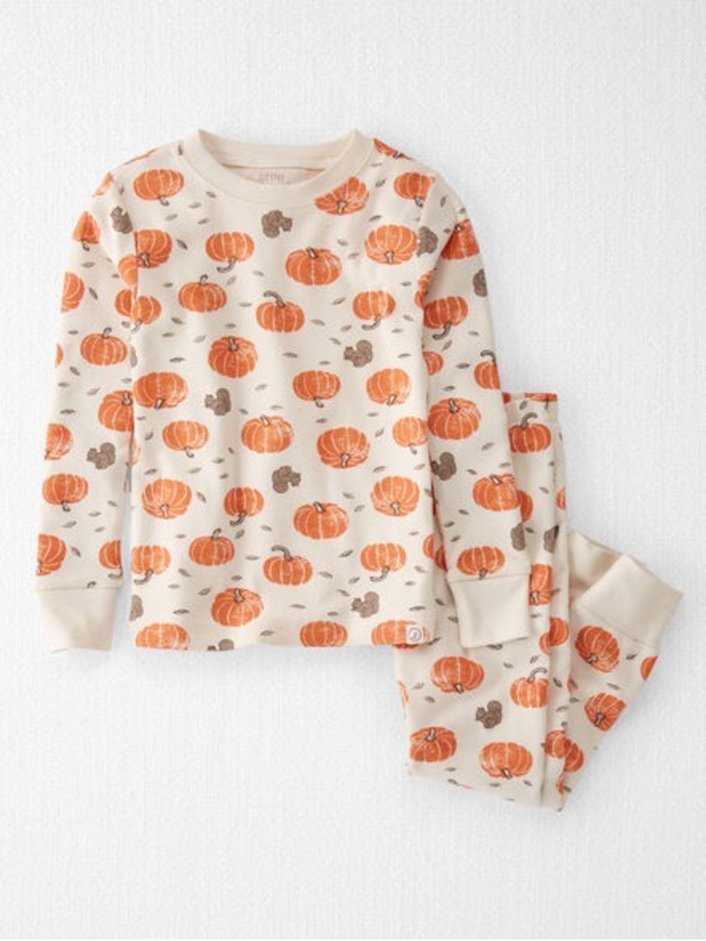 LITTLE PLANET | 2-Piece Organic Cotton Pajamas in Harvest Pumpkins